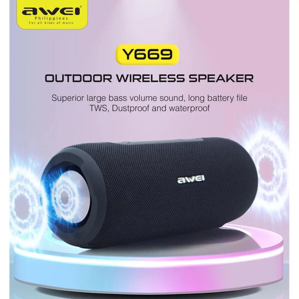 AWEI Y669 Waterproof Portable Bluetooth Speaker - 31W