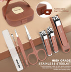 Portable Nail Clipper Set 8 in 1 Professional Manicure Pedicure Kit