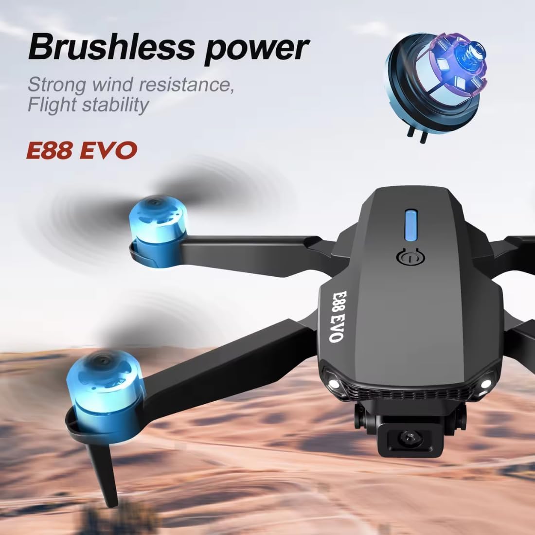 E88 Evo Brushless HD Camera Drone