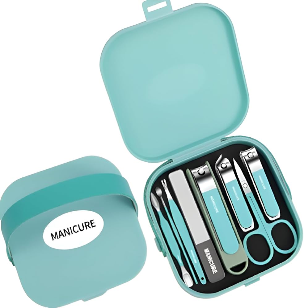 Portable Nail Clipper Set 8 in 1 Professional Manicure Pedicure Kit
