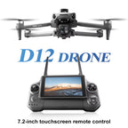 D12 Professional Drone Control 3-axis Gimbal Digital 6KM Image Transmission Obstacle