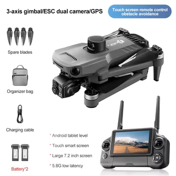 D12 Professional Drone Control 3-axis Gimbal Digital 6KM Image Transmission Obstacle