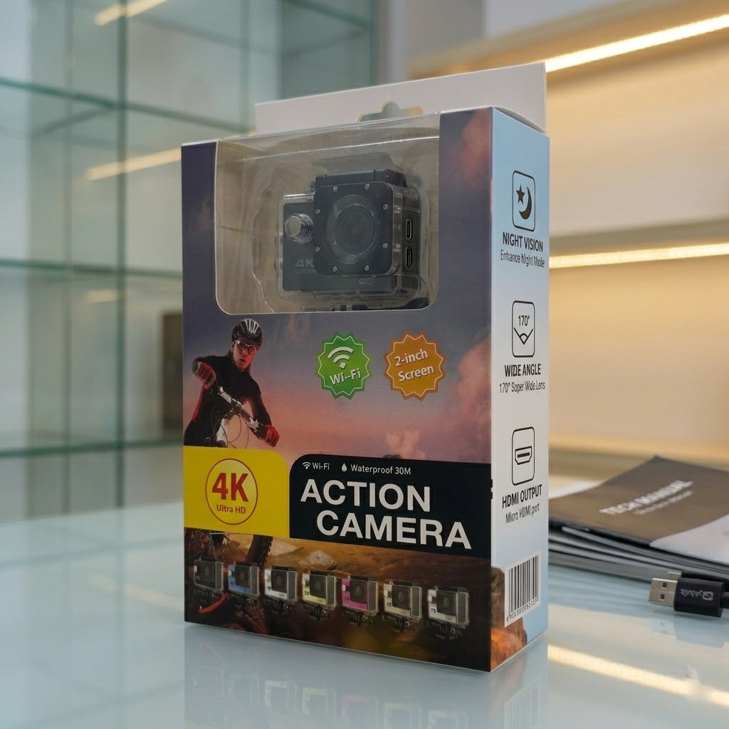 4K Sports Action ULTRA HD Camera Dual Battery