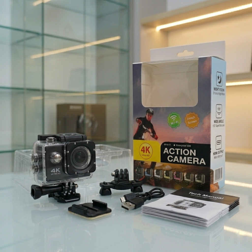 4K Sports Action ULTRA HD Camera Dual Battery