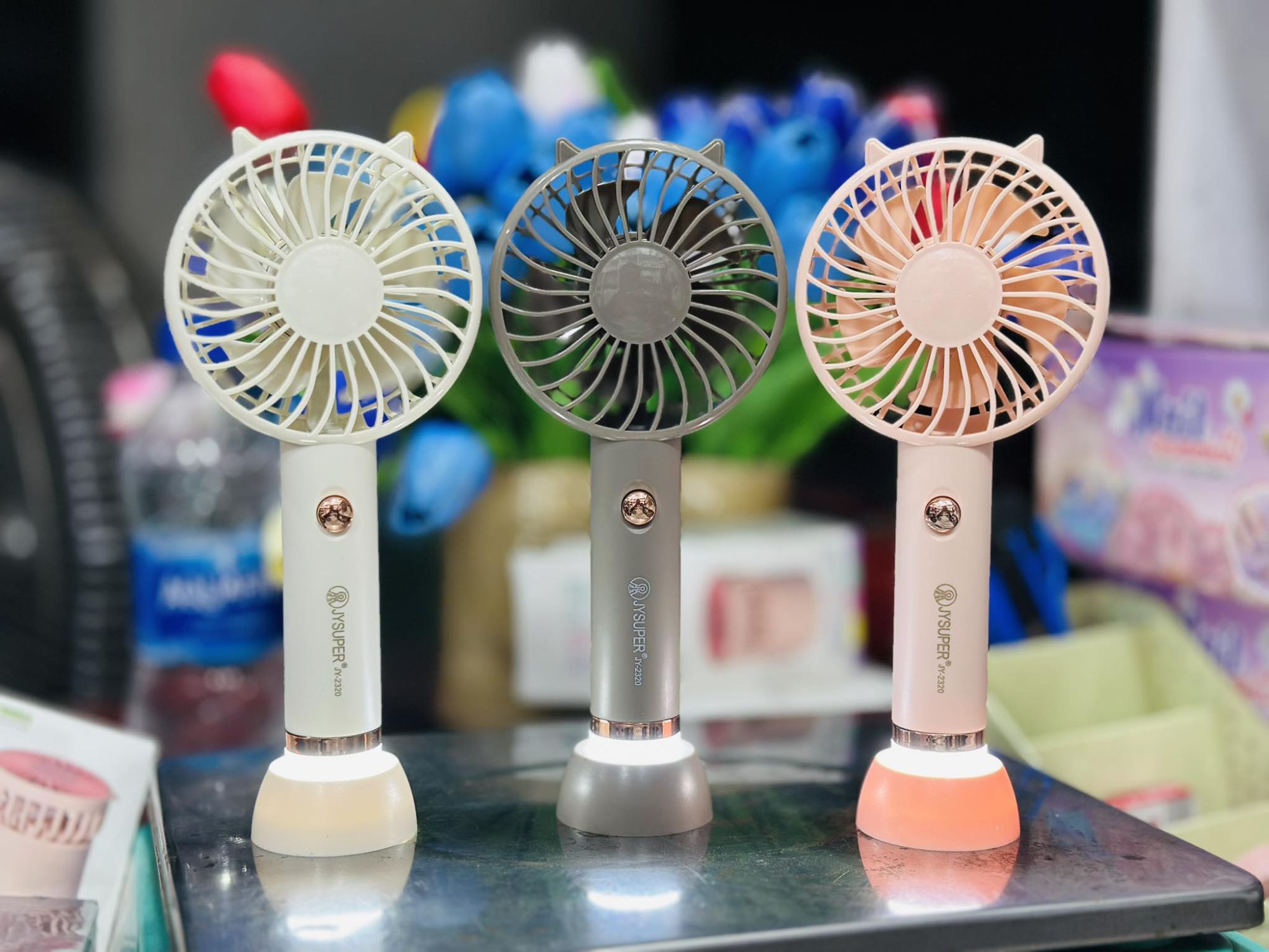 JY Super 2320 Multi-Function Rechargeable Fan & Light