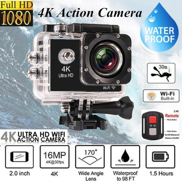 4K SPORTS 30M Under Water Action Camera