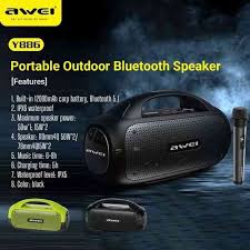 Awei Y886 60W Powerful Portable Bluetooth Speaker With Mic