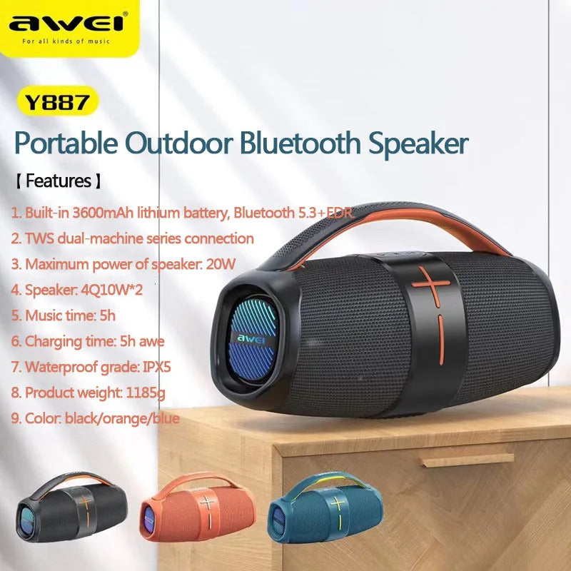Awei Y887 Portable Outdoor Bluetooth Speaker